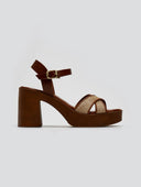 Πέδιλα δερμάτινα με ψάθινες φάσες Estil - Ταμπά - thefashionproject.gr - Estil