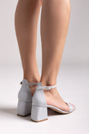 Πέδιλα γκλίτερ με μπαρέτα TFP - Ασημί - thefashionproject.gr - TFP