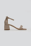 Πέδιλα γκλίτερ με μπαρέτα TFP - Nude - thefashionproject.gr - TFP
