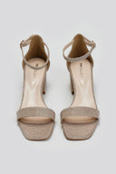Πέδιλα γκλίτερ με μπαρέτα TFP - Nude - thefashionproject.gr - TFP