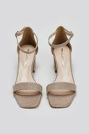 Πέδιλα γκλίτερ με μπαρέτα TFP - Nude - thefashionproject.gr - TFP