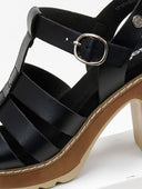 Πέδιλα gladiator με μπαρέτα Refresh 171878 - Μαύρο - thefashionproject.gr - Xti Footwear