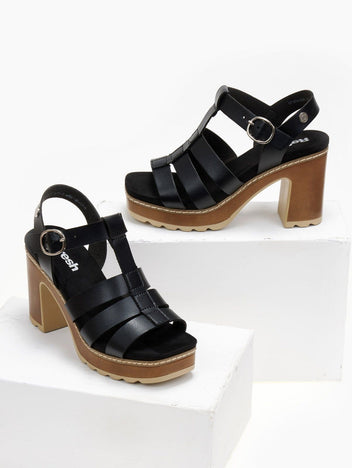 Πέδιλα gladiator με μπαρέτα Refresh 171878 - Μαύρο - thefashionproject.gr - Xti Footwear
