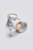 Πέδιλα με ανάγλυφο pattern TFP - Ασημί - thefashionproject.gr - TFP