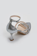 Πέδιλα με ανάγλυφο print Tfp - Ασημί - thefashionproject.gr - TFP