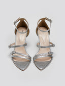 Πέδιλα με ανάγλυφο print Tfp - Ασημί - thefashionproject.gr - TFP