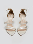 Πέδιλα με ανάγλυφο print Tfp - Λευκό Πέρλα - thefashionproject.gr - TFP
