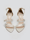 Πέδιλα με ανάγλυφο print Tfp - Λευκό Πέρλα - thefashionproject.gr - TFP