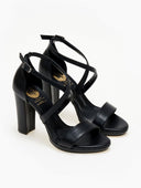 Πέδιλα με croosssover σχέδιο TFP - Μαύρο - thefashionproject.gr - TFP
