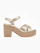 Πέδιλα με crossover φάσες Erynn ERYNN - Χρυσό - thefashionproject.gr - ERYNN