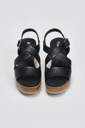 Πέδιλα με crossover σχέδιο Refresh 172847 - Μαύρο - thefashionproject.gr - Refresh