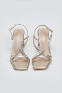 Πέδιλα με crossover σχέδιο TFP - Χρυσό - thefashionproject.gr - TFP
