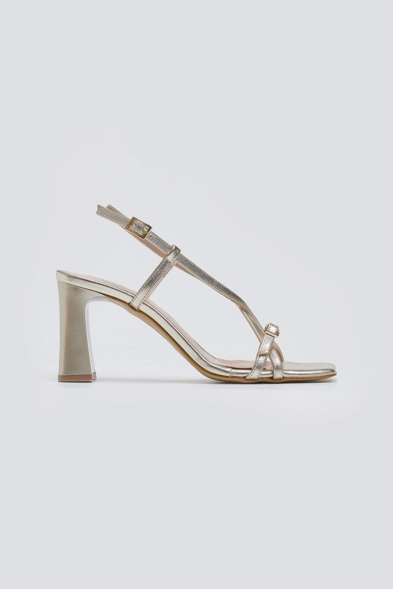 Πέδιλα με crossover σχέδιο TFP - Χρυσό - thefashionproject.gr - TFP