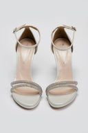 Πέδιλα με διπλή σειρά στρας TFP - Λευκό Πέρλα - thefashionproject.gr - TFP