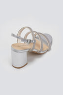 Πέδιλα με φαρδιά στρας λουράκια - Ασημί - thefashionproject.gr - La Coquette