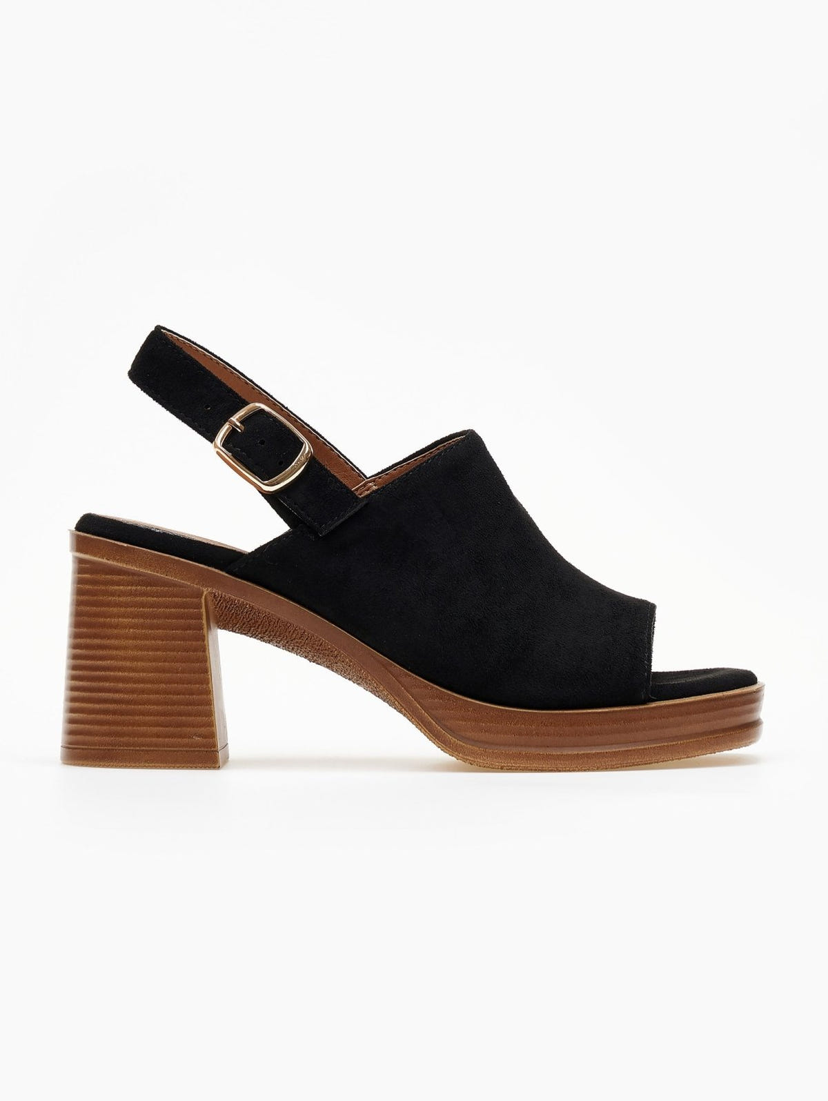 Πέδιλα με φαρδιά χωστή φάσα ERYNN - Μαύρο - thefashionproject.gr - ERYNN