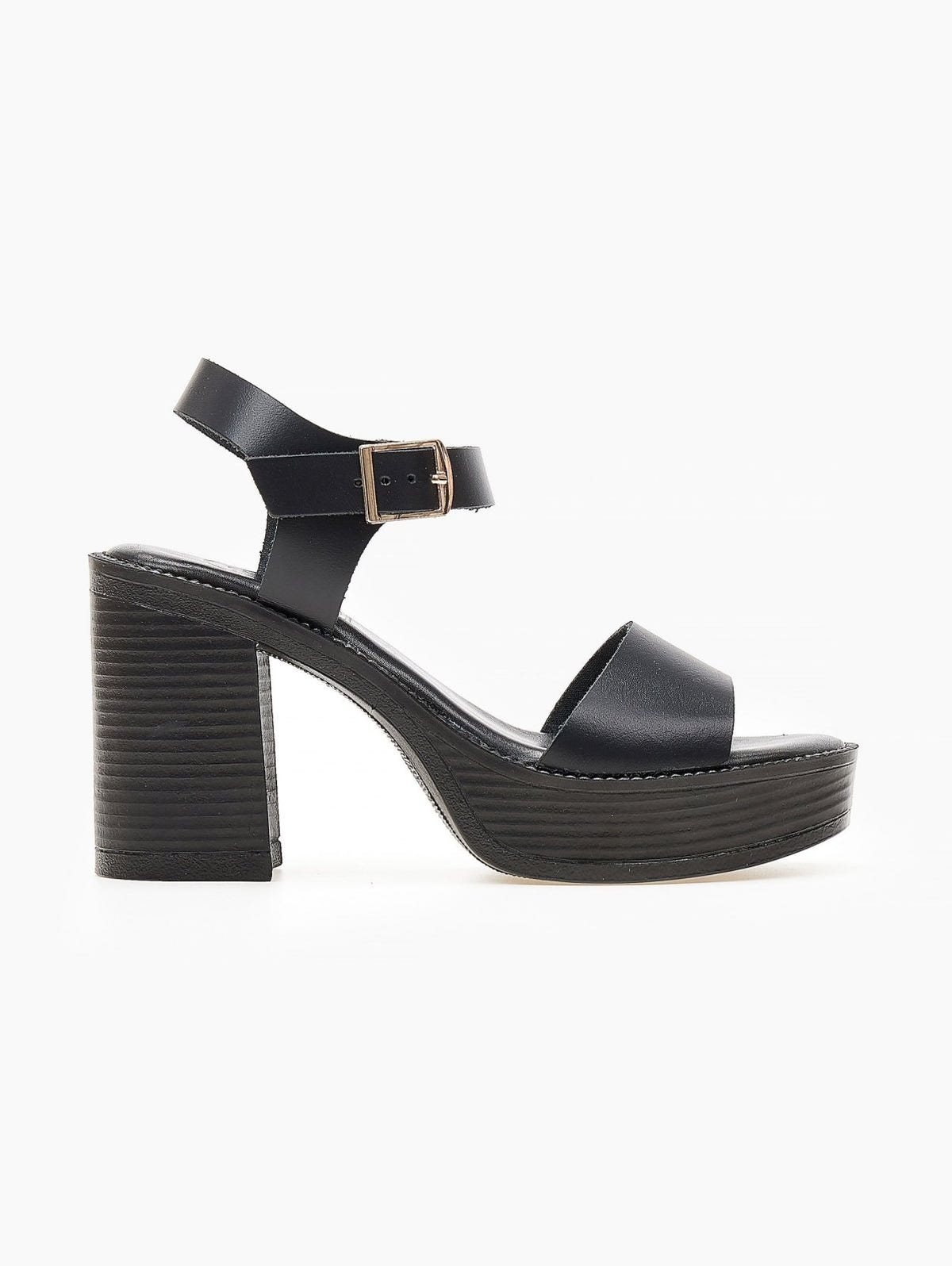 Πέδιλα με φιάπα δερμάτινα tfp - Μαύρο - thefashionproject.gr - TFP