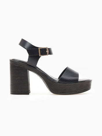 Πέδιλα με φιάπα δερμάτινα tfp - Μαύρο - thefashionproject.gr - TFP