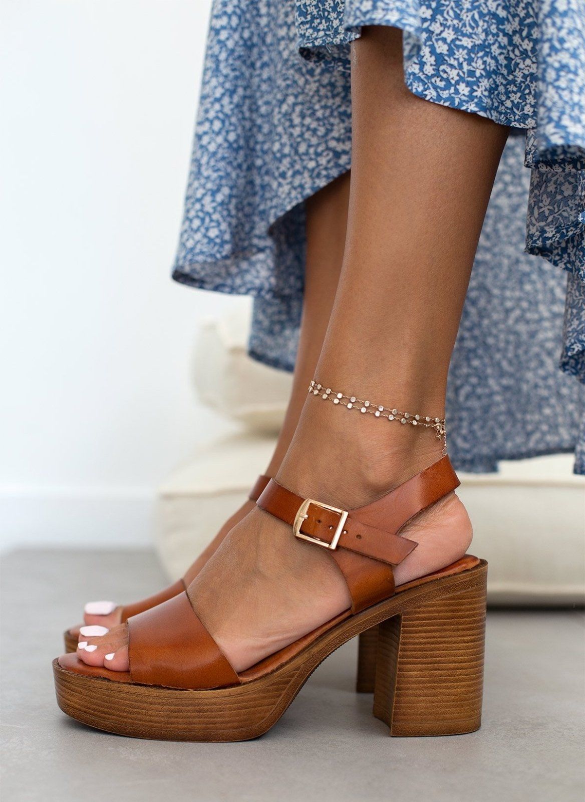 Πέδιλα με φιάπα δερμάτινα tfp - Ταμπά - thefashionproject.gr - TFP