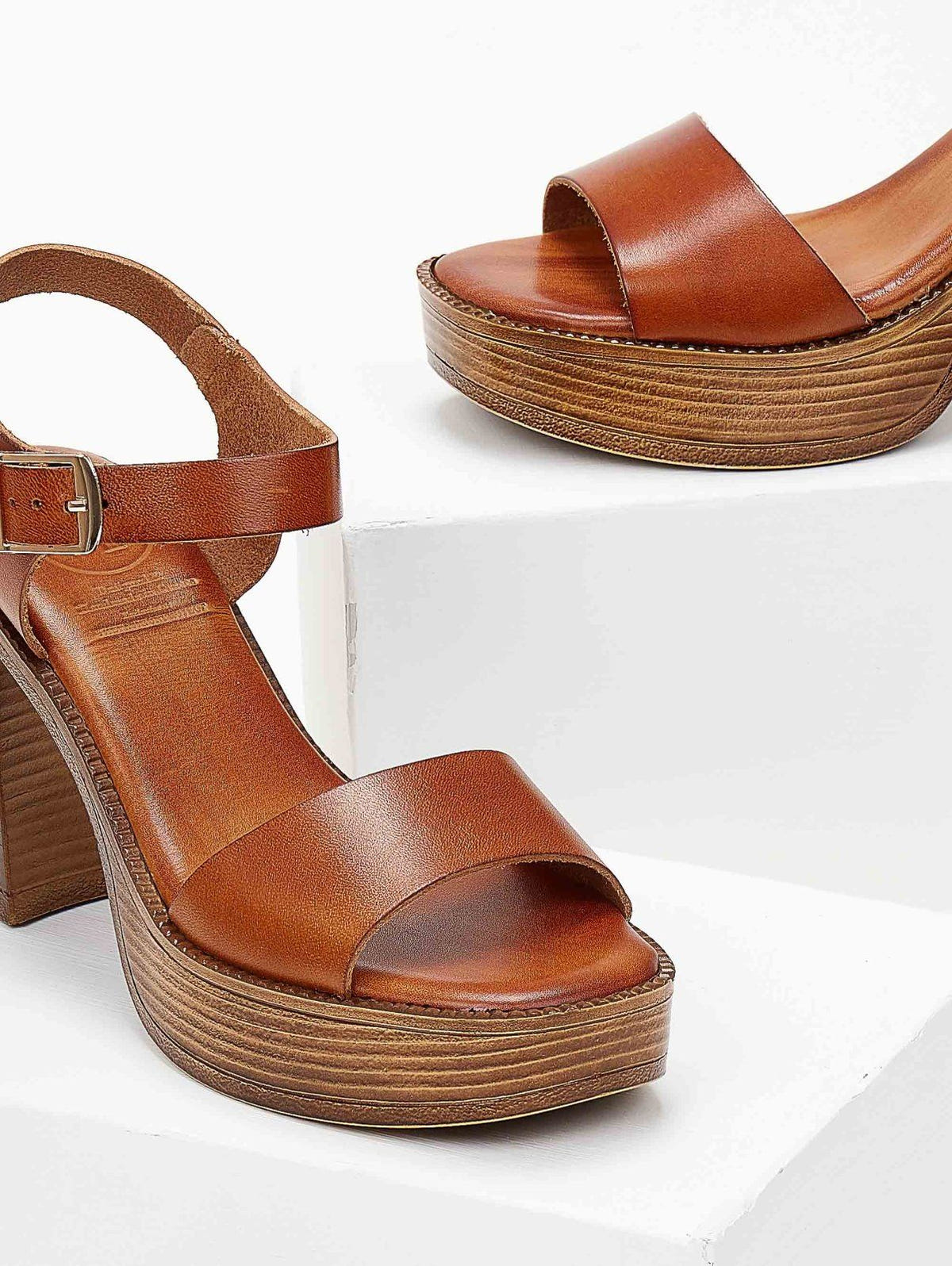 Πέδιλα με φιάπα δερμάτινα tfp - Ταμπά - thefashionproject.gr - TFP