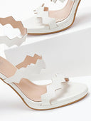 Πέδιλα με φιάπα και φερμουάρ tfp - Λευκό - thefashionproject.gr - TFP