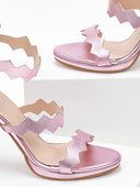 Πέδιλα με φιάπα και φερμουάρ tfp - Ροζ - thefashionproject.gr - TFP