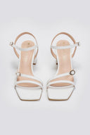 Πέδιλα με λεπτά λουράκια TFP - Λευκό - thefashionproject.gr - TFP
