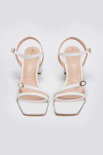 Πέδιλα με λεπτά λουράκια TFP - Λευκό - thefashionproject.gr - TFP