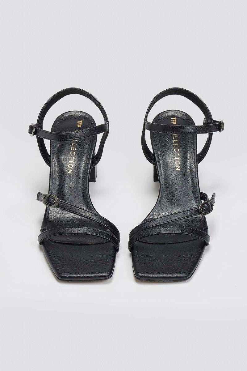 Πέδιλα με λεπτά λουράκια TFP - Μαύρο - thefashionproject.gr - TFP