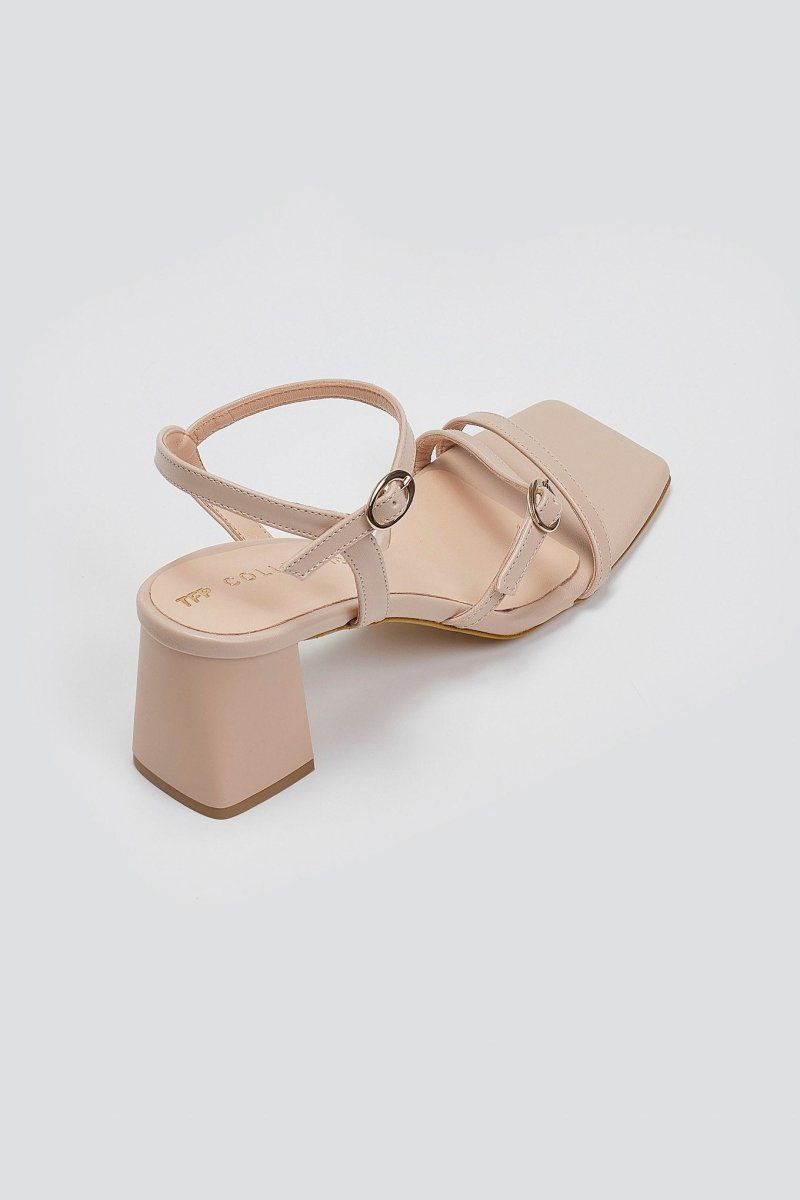 Πέδιλα με λεπτά λουράκια TFP - Nude - thefashionproject.gr - TFP