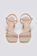 Πέδιλα με λεπτά λουράκια TFP - Nude - thefashionproject.gr - TFP
