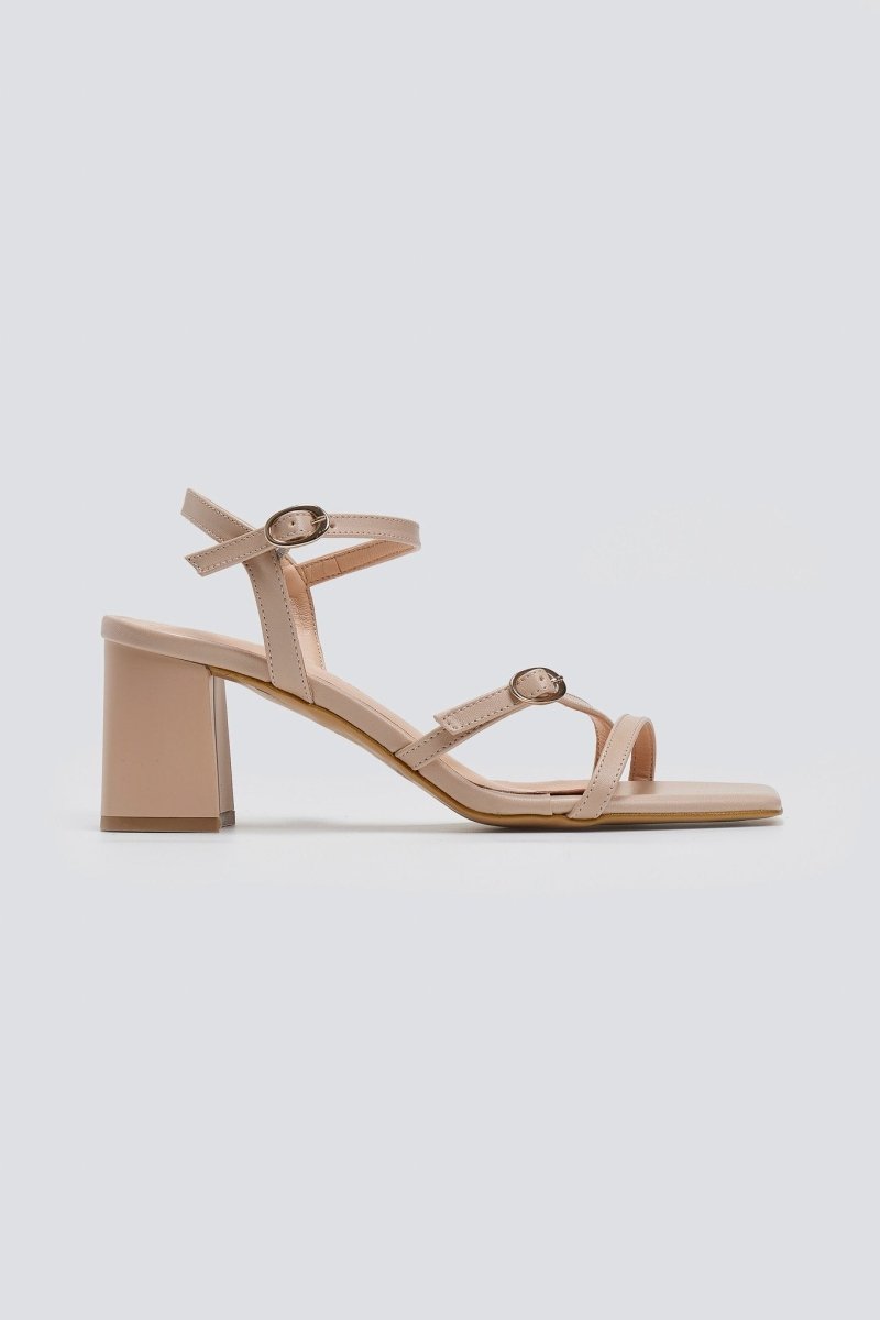 Πέδιλα με λεπτά λουράκια TFP - Nude - thefashionproject.gr - TFP
