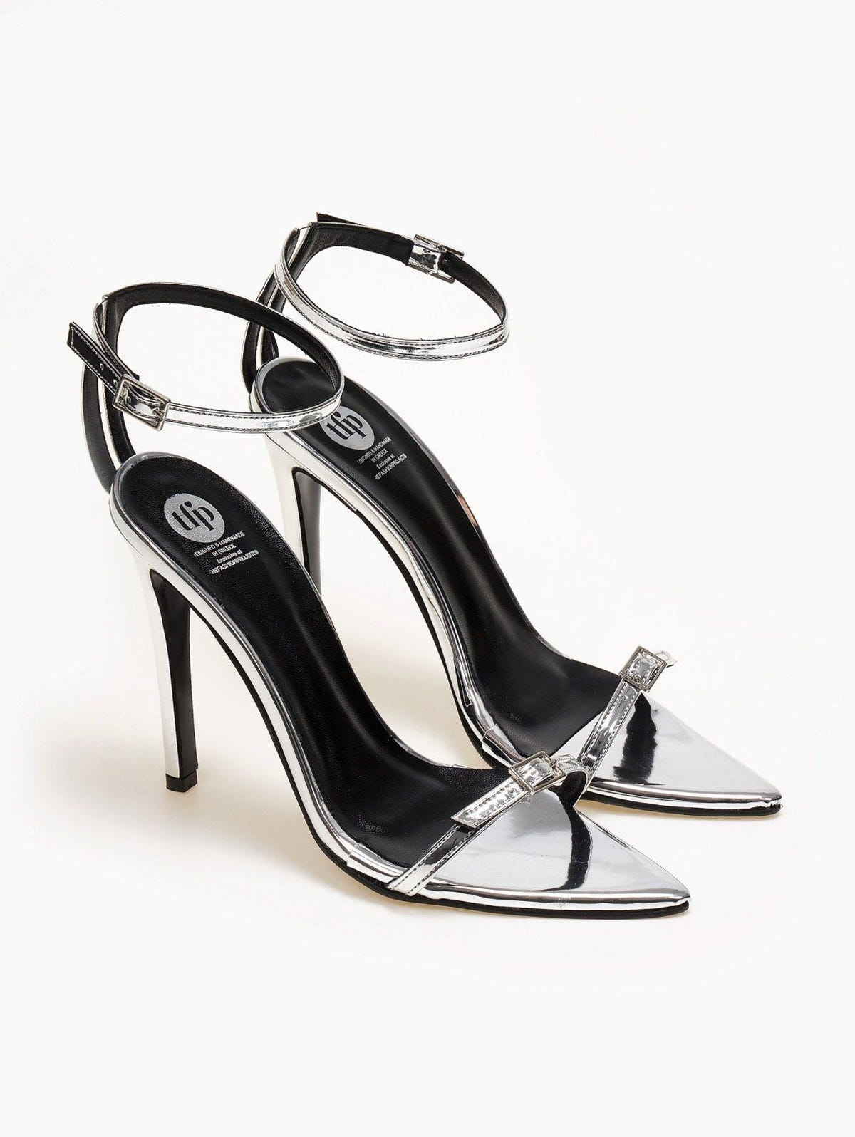 Πέδιλα με λεπτό λουράκι TFP - Ασημί - thefashionproject.gr - TFP