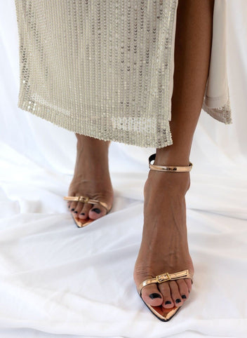 Πέδιλα με λεπτό λουράκι TFP - Χαλκός - thefashionproject.gr - TFP