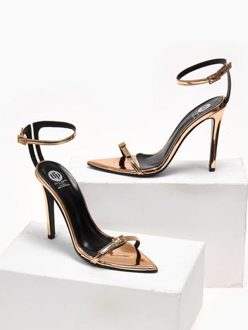 Πέδιλα με λεπτό λουράκι TFP - Χαλκός - thefashionproject.gr - TFP