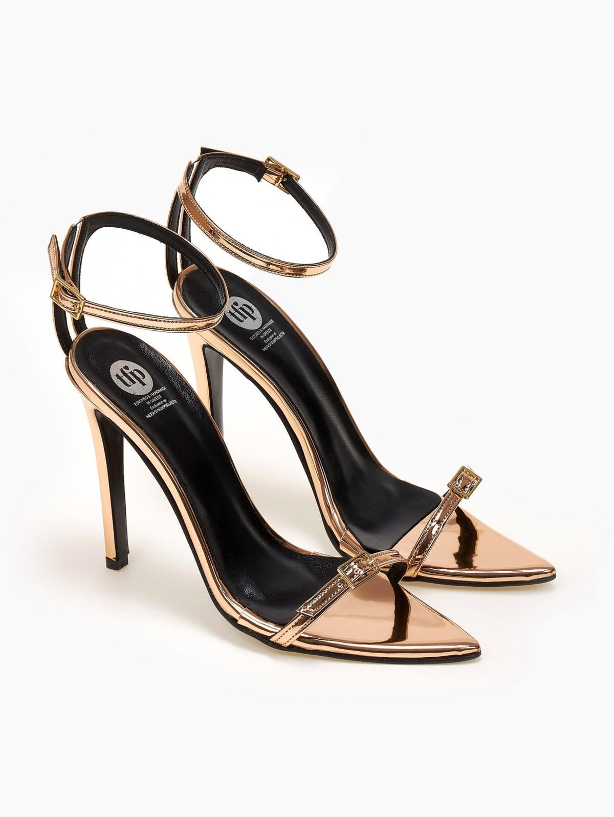 Πέδιλα με λεπτό λουράκι TFP - Χαλκός - thefashionproject.gr - TFP