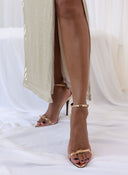 Πέδιλα με λεπτό λουράκι TFP - Χαλκός - thefashionproject.gr - TFP