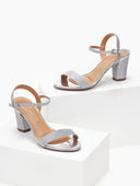 Πέδιλα με μπαρέτα κα glitter Vizzano 6262.474 - Ασημί - thefashionproject.gr - VIZZANO