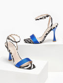 Πέδιλα με μπαρέτα και print tfp - Μπλε - thefashionproject.gr - TFP