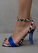 Πέδιλα με μπαρέτα και print tfp - Μπλε - thefashionproject.gr - TFP