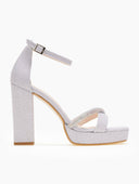 Πέδιλα με μπαρέτα και στρας TFP - Λευκό - thefashionproject.gr - TFP