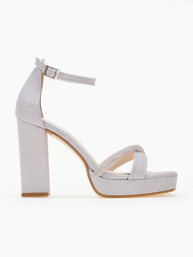 Πέδιλα με μπαρέτα και στρας TFP - Λιλά - thefashionproject.gr - TFP