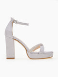 Πέδιλα με μπαρέτα και στρας TFP - Λιλά - thefashionproject.gr - TFP