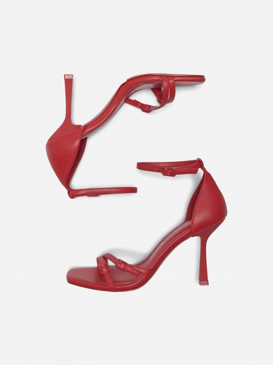 Πέδιλα με μπαρέτα ONLY 15340888 - Κόκκινο - thefashionproject.gr - ONLY