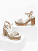 Πέδιλα με μπαρέτα Refresh 170777 - Μπεζ - thefashionproject.gr - Refresh