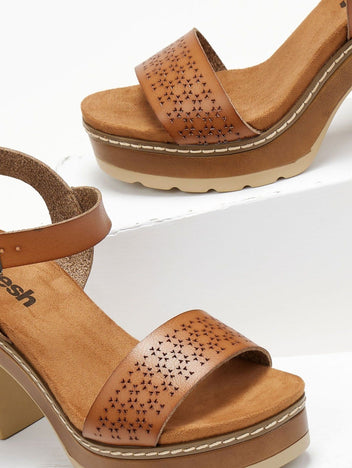 Πέδιλα με μπαρέτα Refresh 171782 - Τάουπε - thefashionproject.gr - Refresh