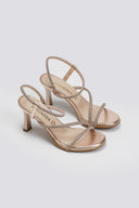 Πέδιλα με περαστό στρας λουράκι Ragazza - Χαλκός - thefashionproject.gr - RAGAZZA