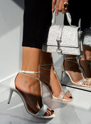 Πέδιλα με στρας και μπαρέτα tfp - Λευκό - thefashionproject.gr - TFP