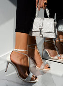 Πέδιλα με στρας και μπαρέτα tfp - Λευκό - thefashionproject.gr - TFP