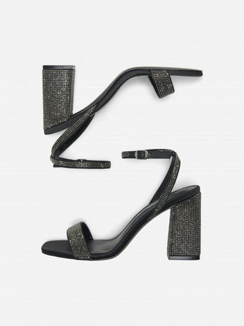 Πέδιλα με στρας ONLY 15340872 - Μαύρο - thefashionproject.gr - ONLY